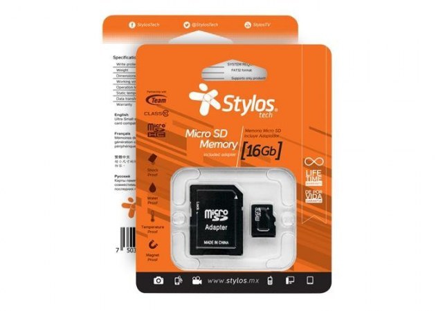Memoria Micro SD 16GB C/A Stylos. STMS161B - Memoria Micro SD 16GB C/A Stylos. STMS161B -